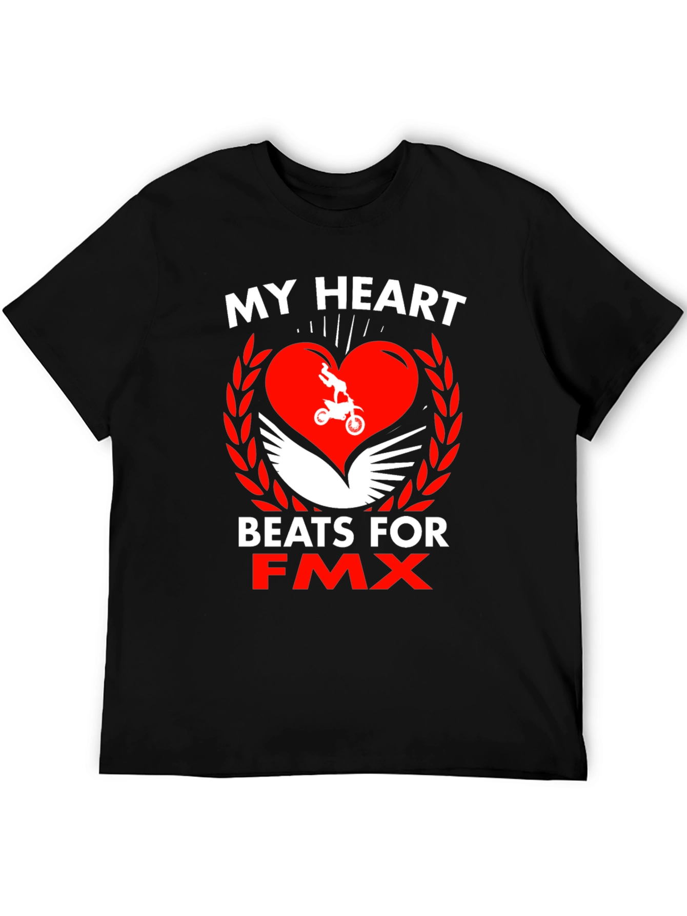 My Heart Beats for FMX Black T-Shirt