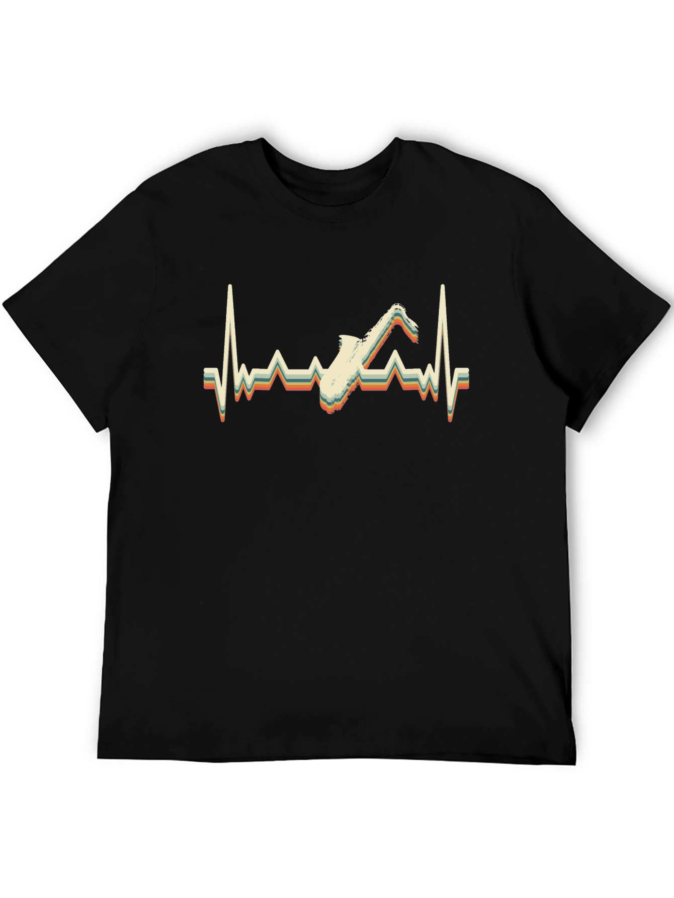 Saxophone Heartbeat Retro T-Shirt