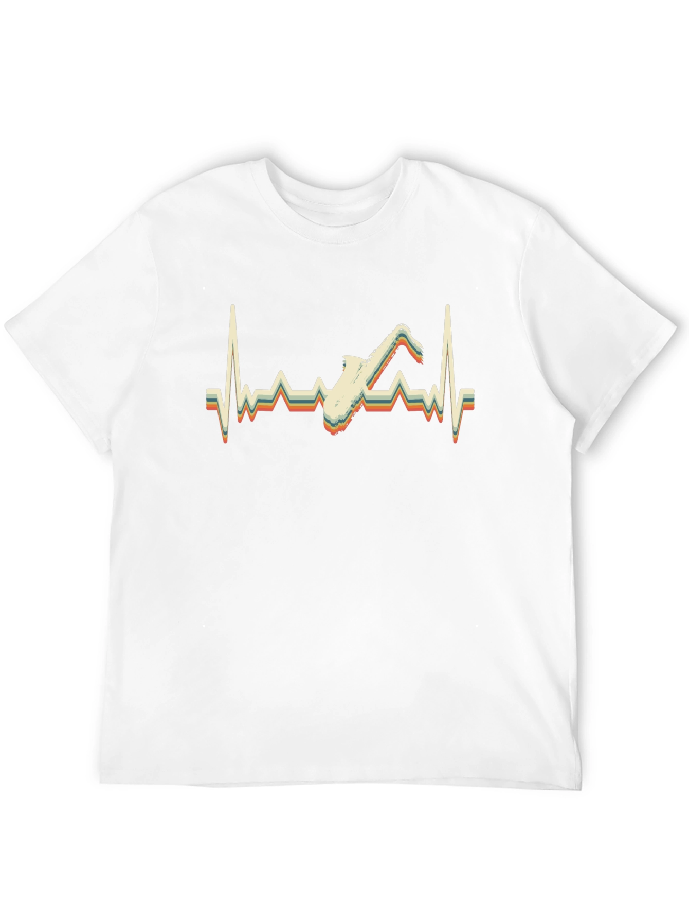 Saxophone Heartbeat Retro T-Shirt