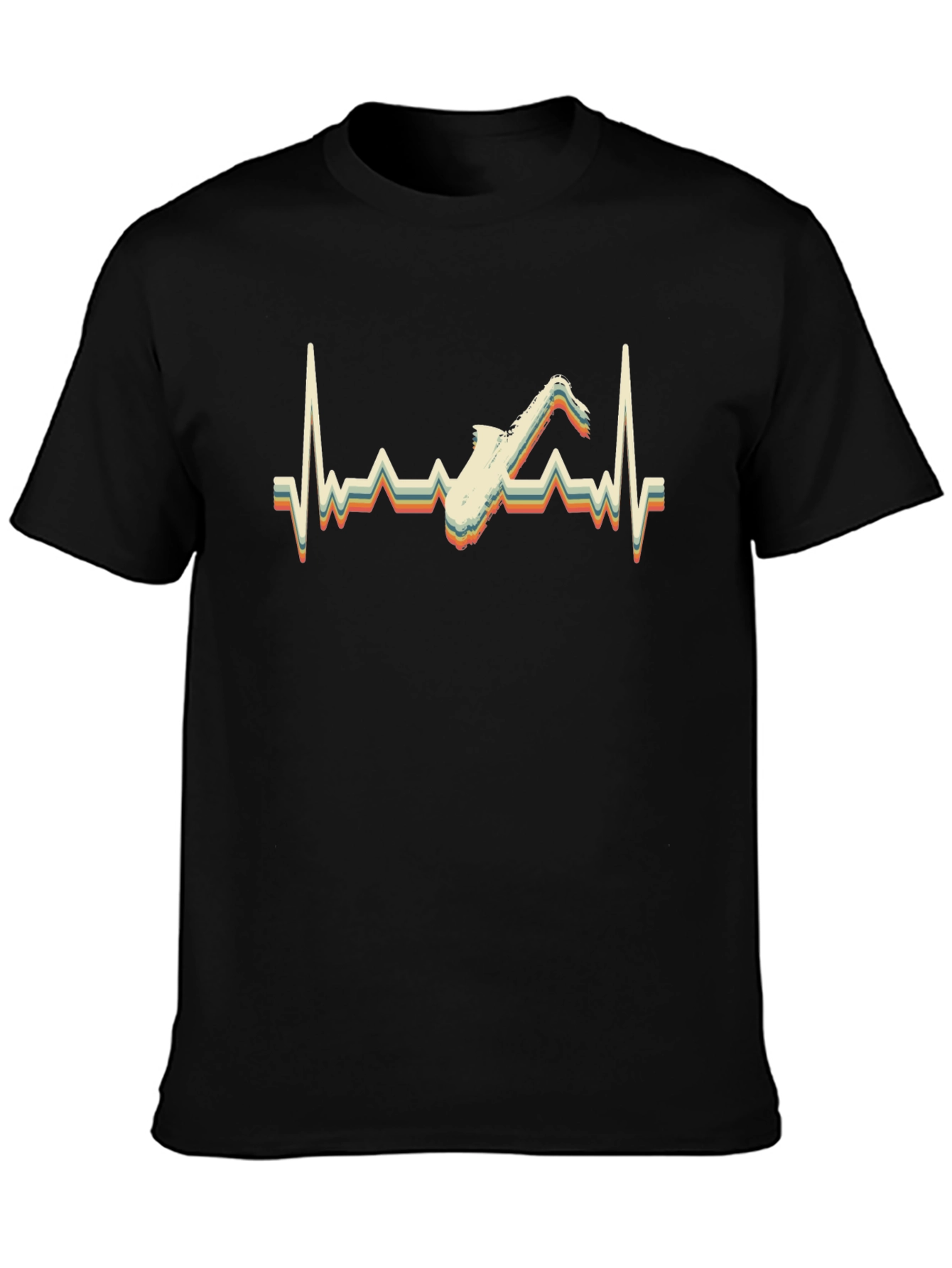 Saxophone Heartbeat Retro T-Shirt