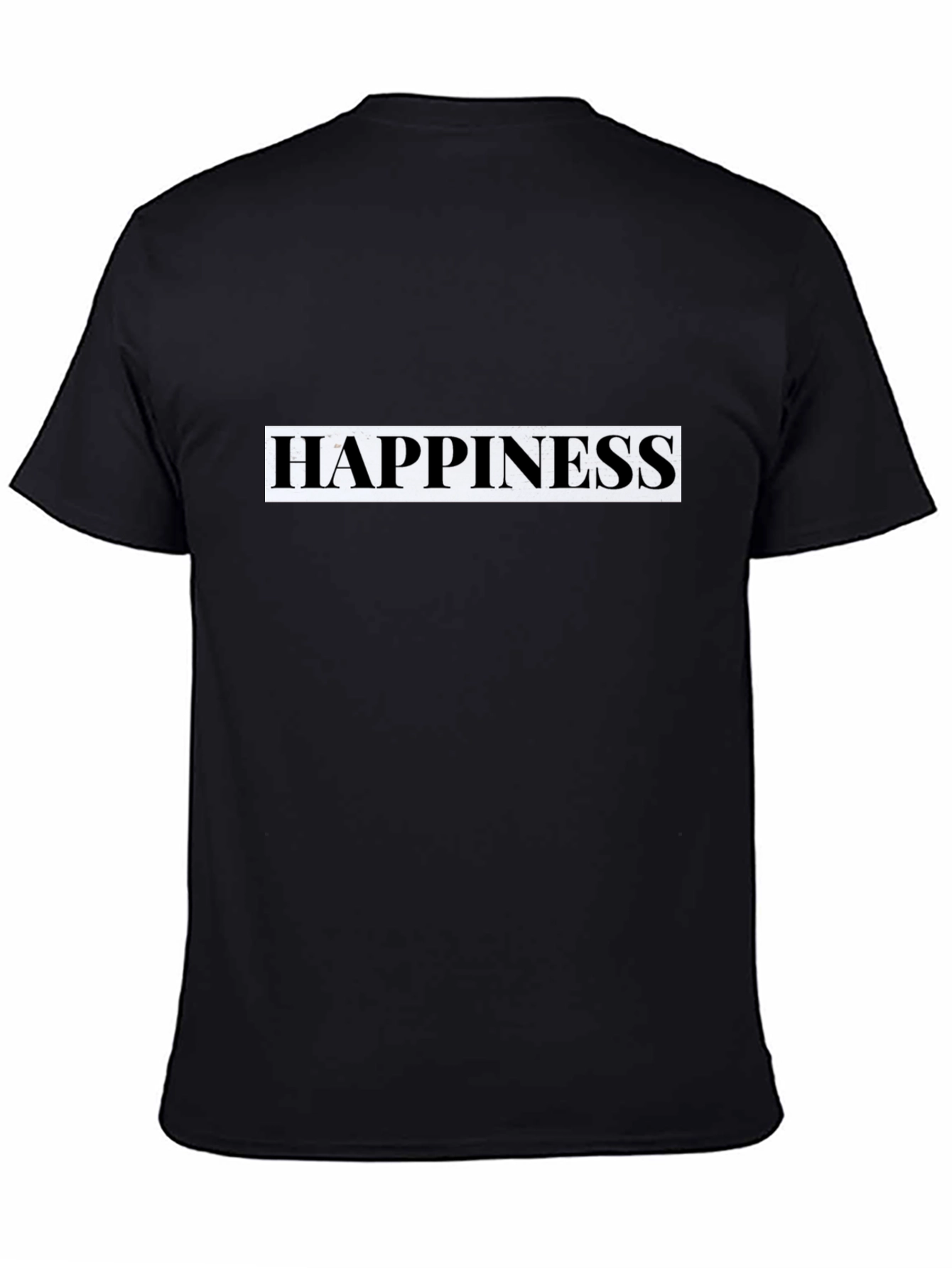 Happiness Black T-Shirt