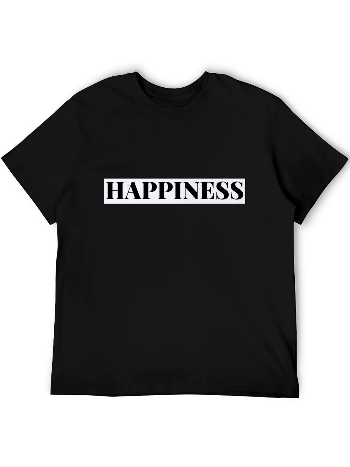 Happiness Black T-Shirt