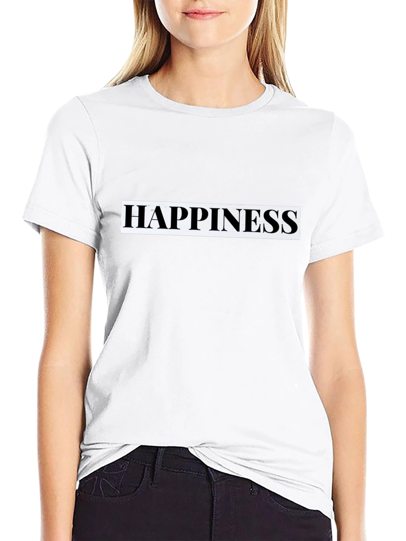 Happiness Black T-Shirt