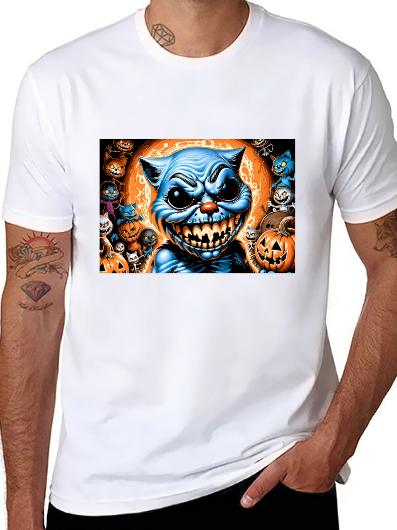 Halloween Cat Graphic Tee