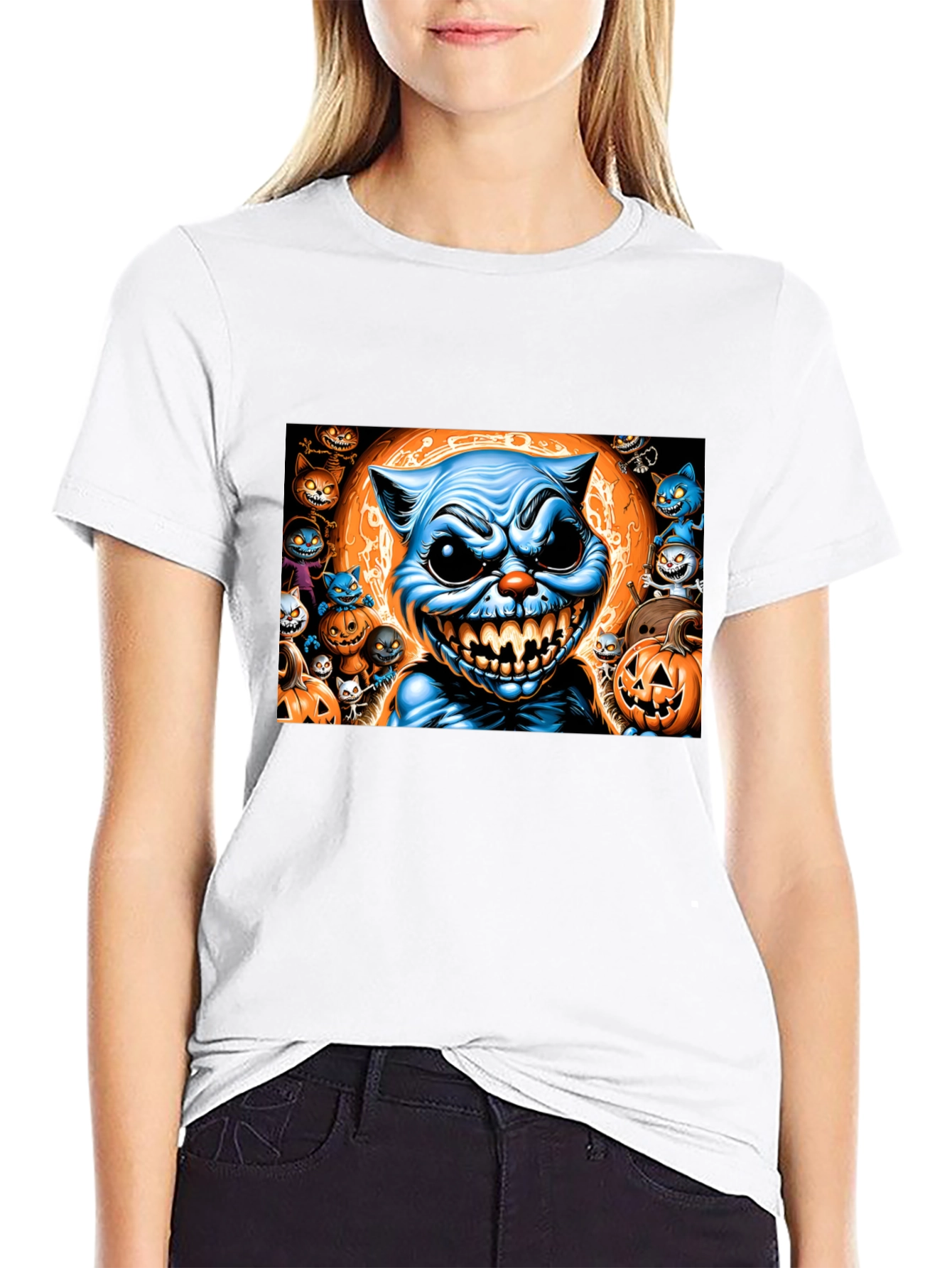 Halloween Cat Graphic Tee