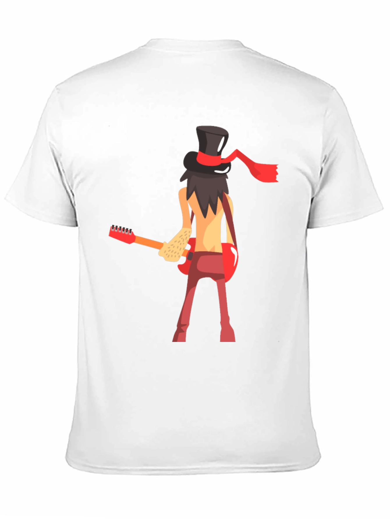 Cool Guitarist Cartoon Graphic T-Shirt