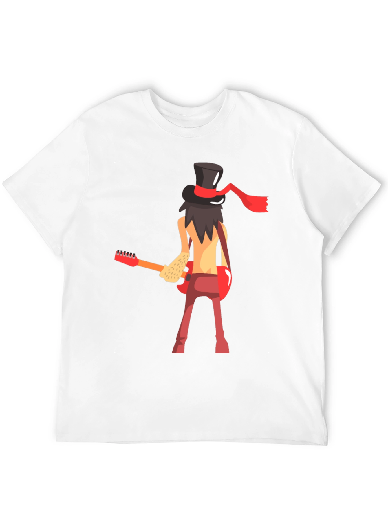 Cool Guitarist Cartoon Graphic T-Shirt