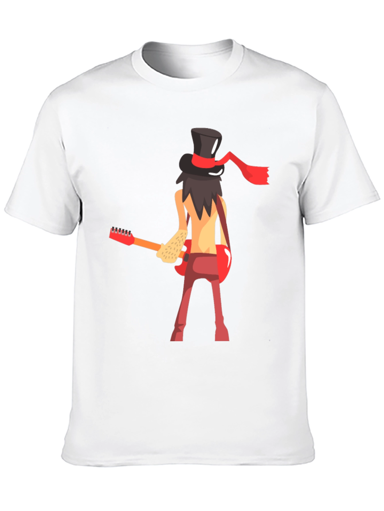Cool Guitarist Cartoon Graphic T-Shirt