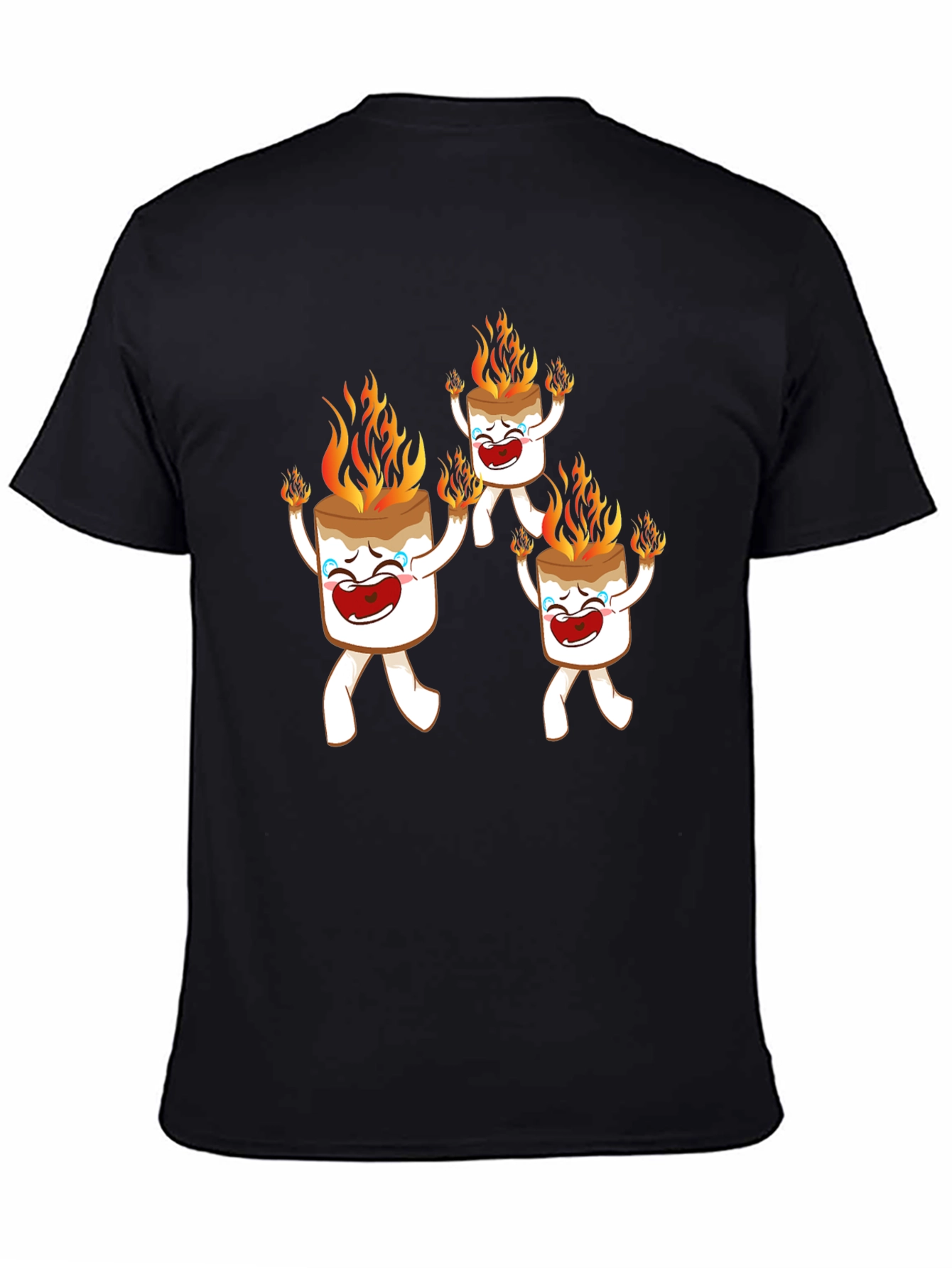 Funny Marshmallow On Fire Graphic Tee