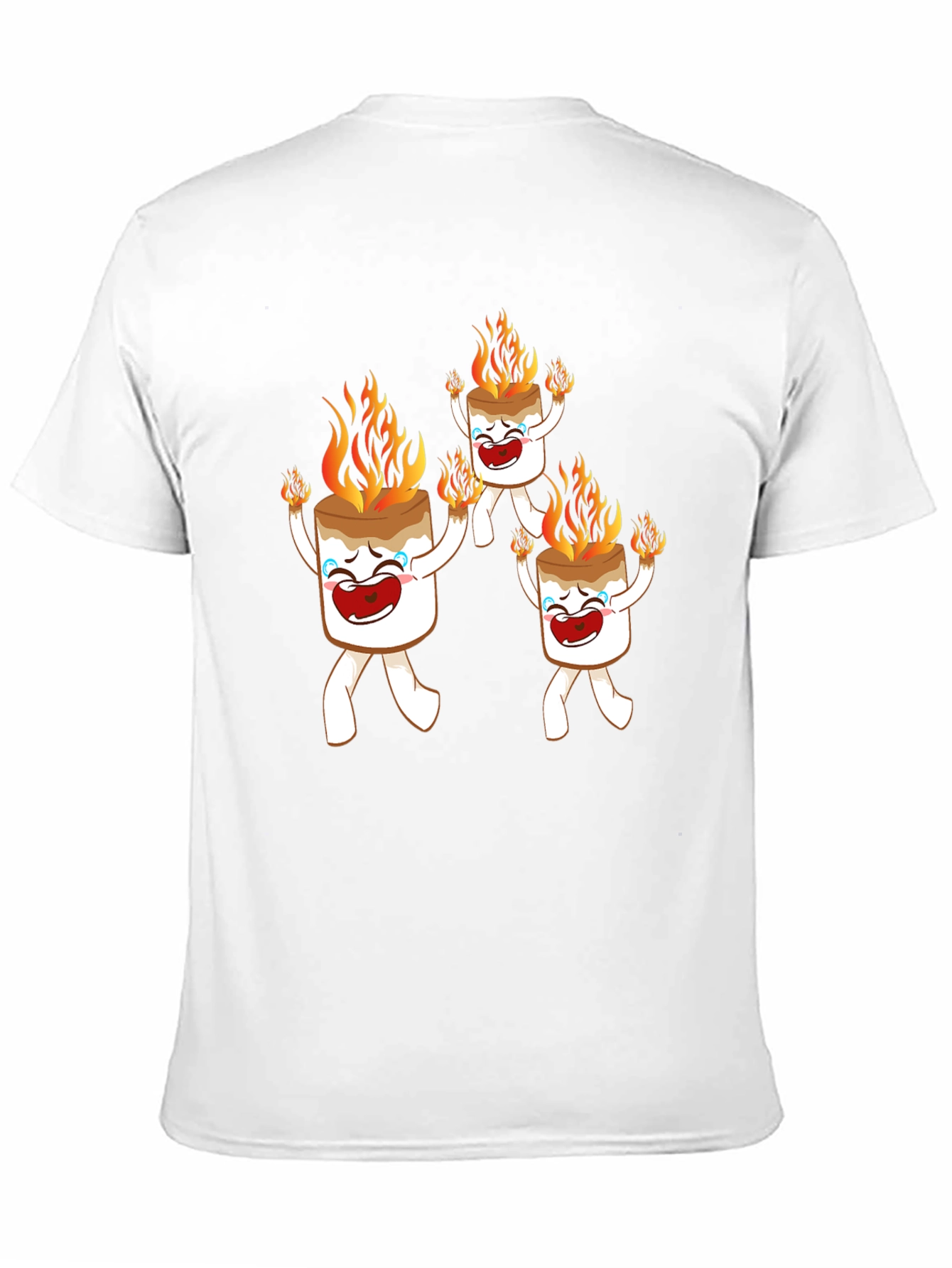 Funny Marshmallow On Fire Graphic Tee