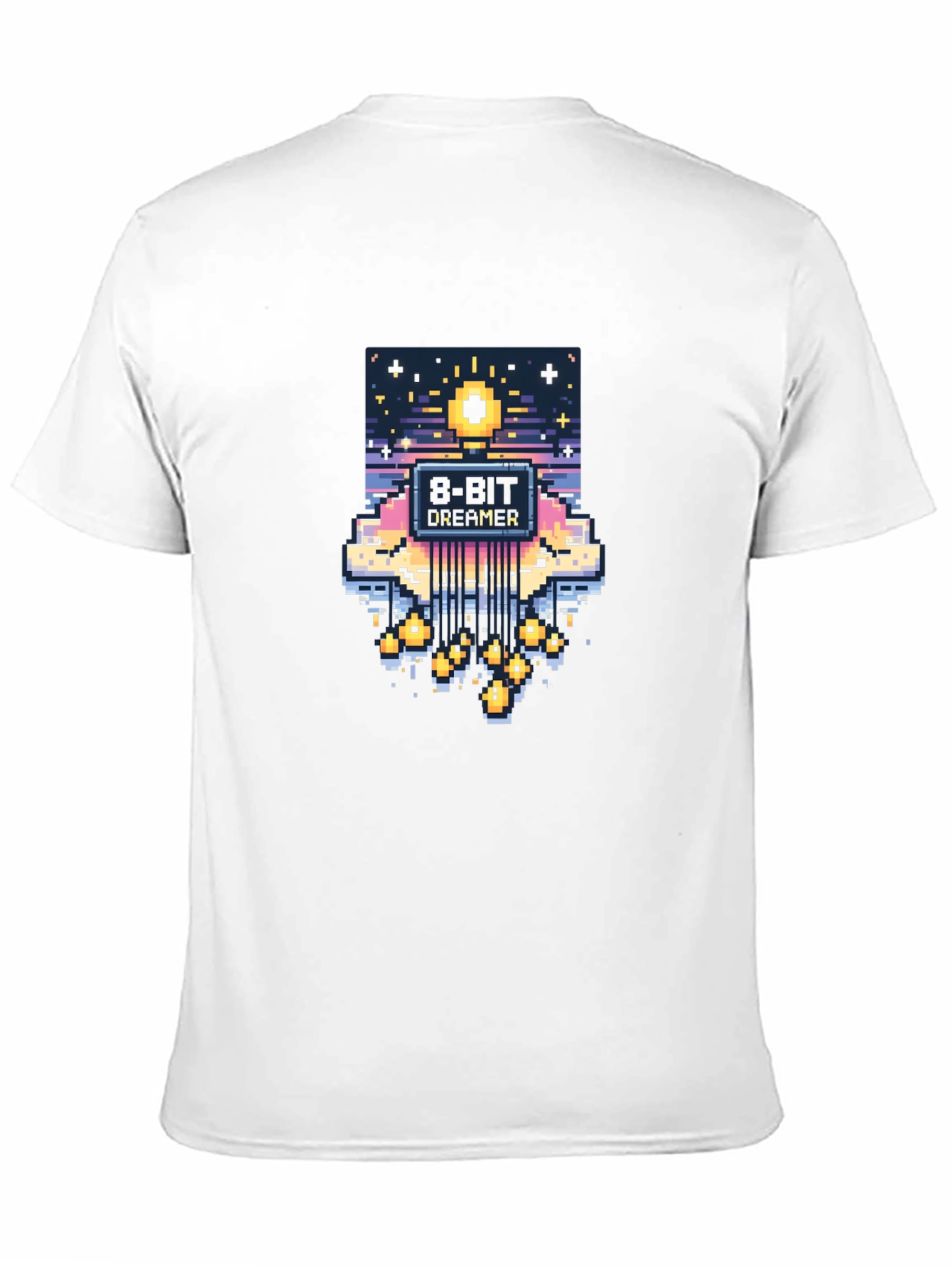 8-Bit Sunset Graphic Tee - Retro Gaming Style
