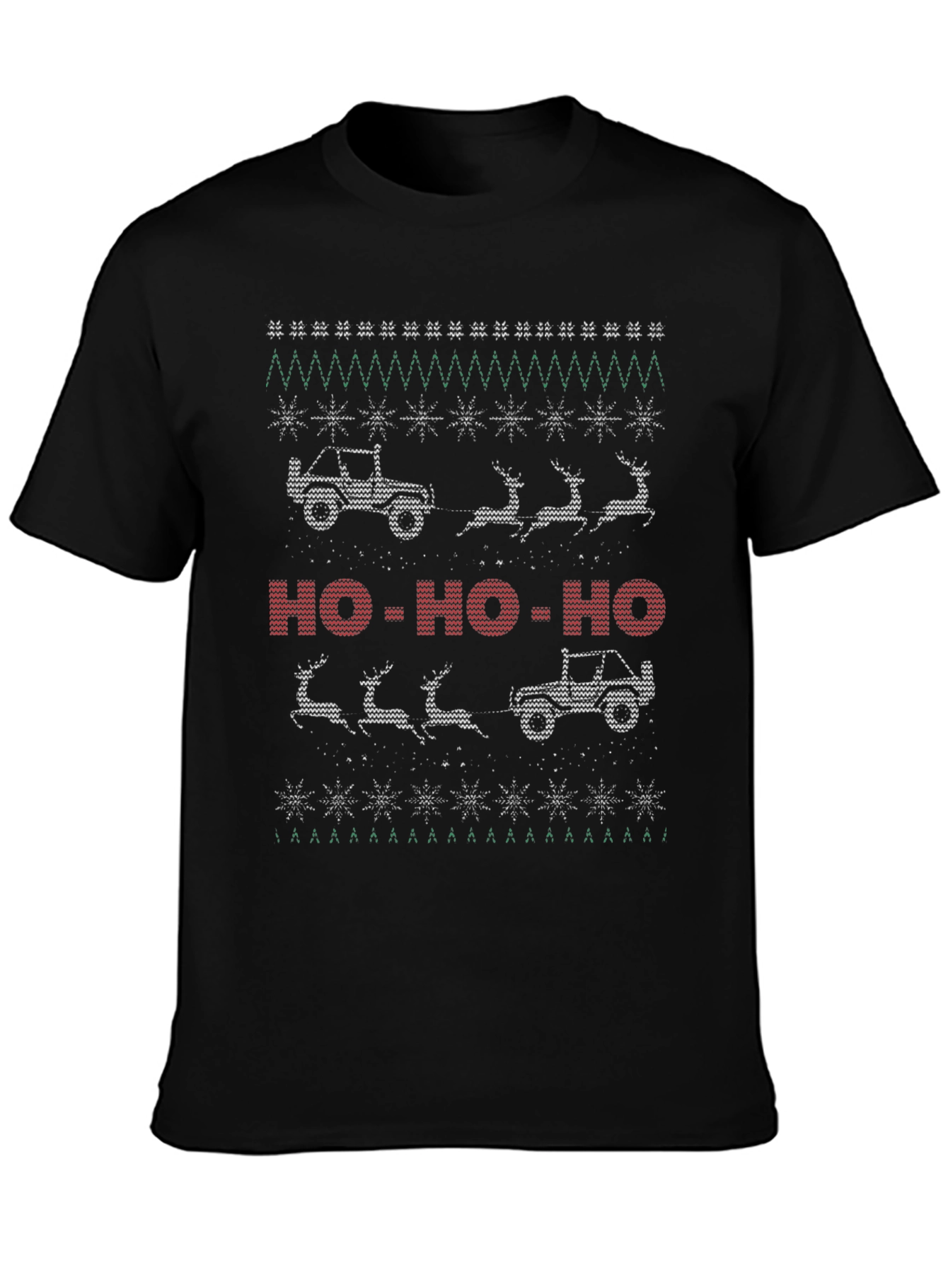 Christmas Jeep Reindeer T-Shirt Holiday Gift