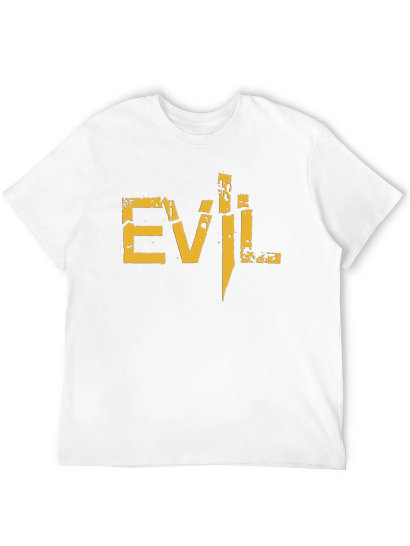 Mens Black Evil Graphic Print Short Sleeve T-Shirt
