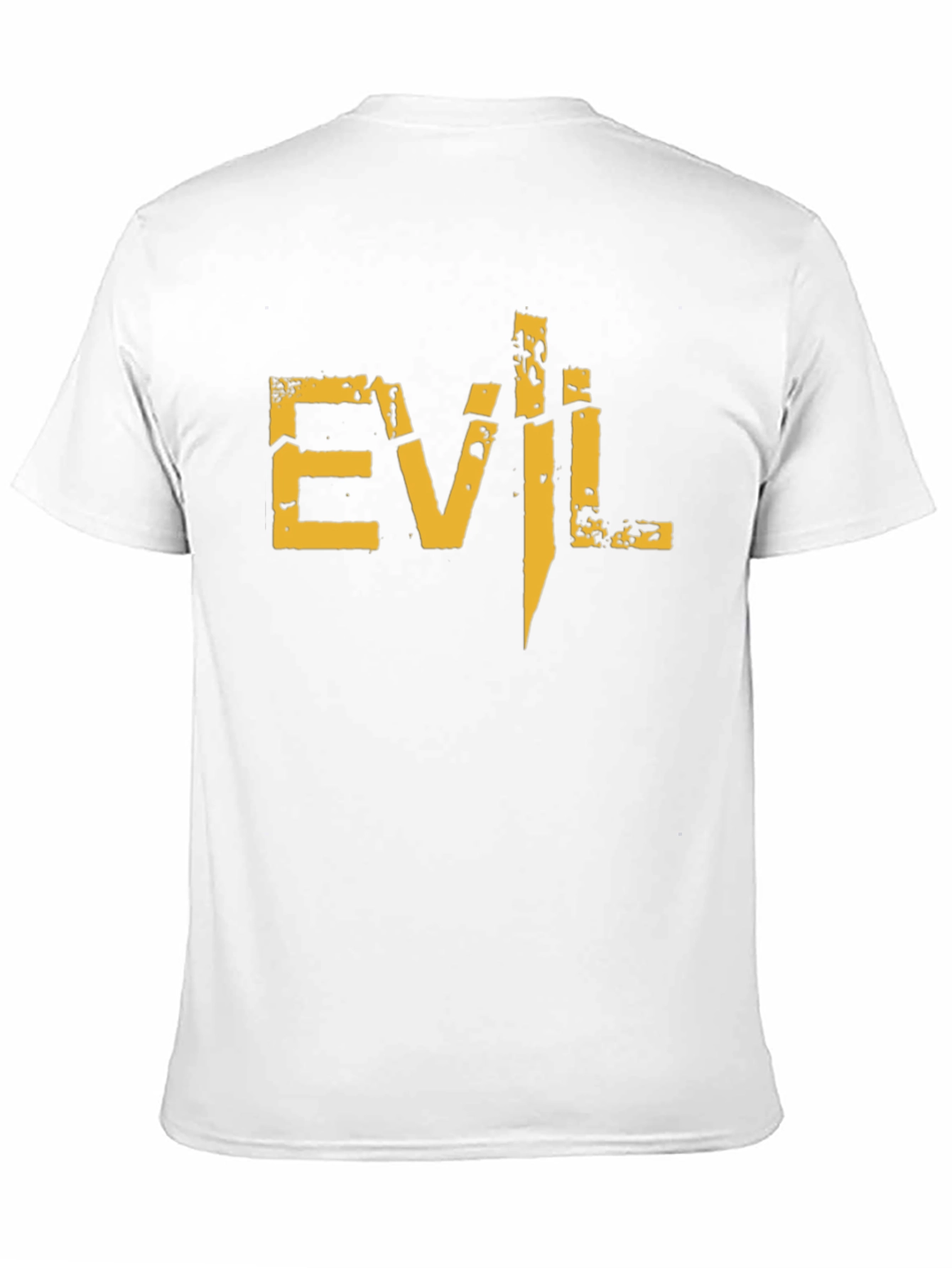 Mens Black Evil Graphic Print Short Sleeve T-Shirt