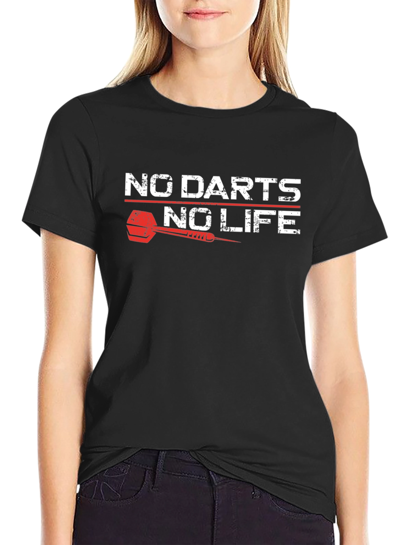 No Darts No Life Black T-Shirt