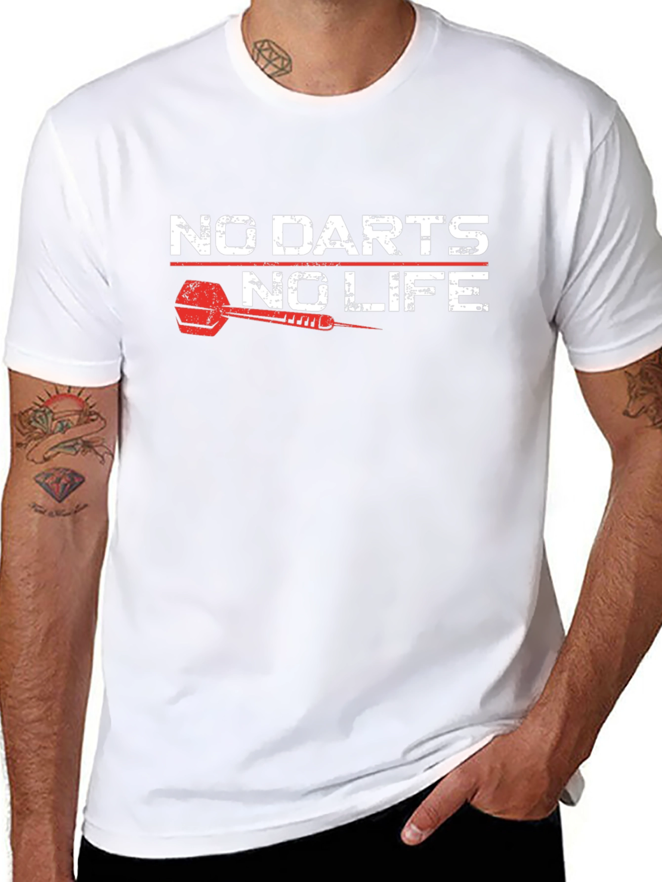 No Darts No Life Black T-Shirt