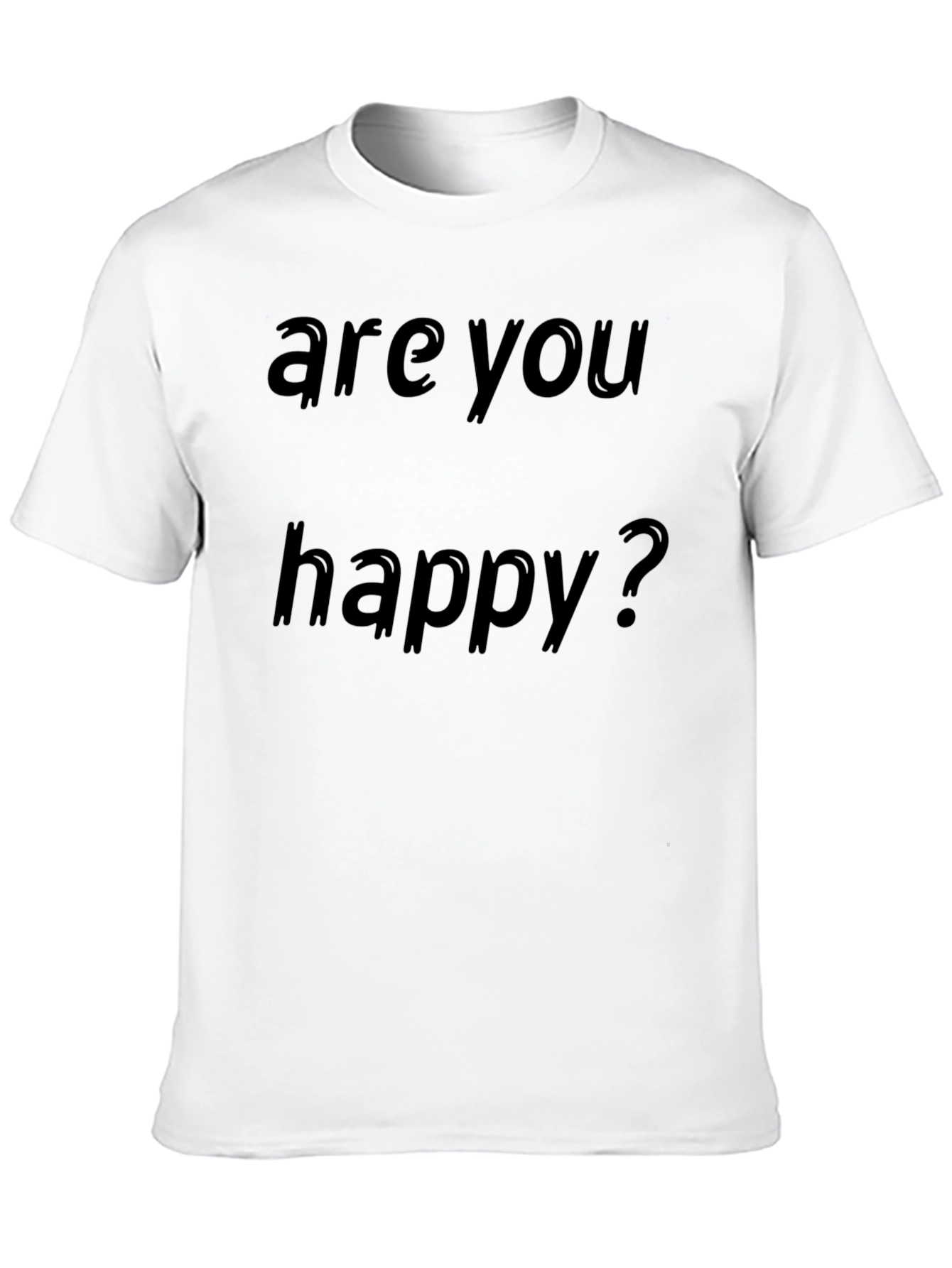 Are You Happy? Black Graphic Tee