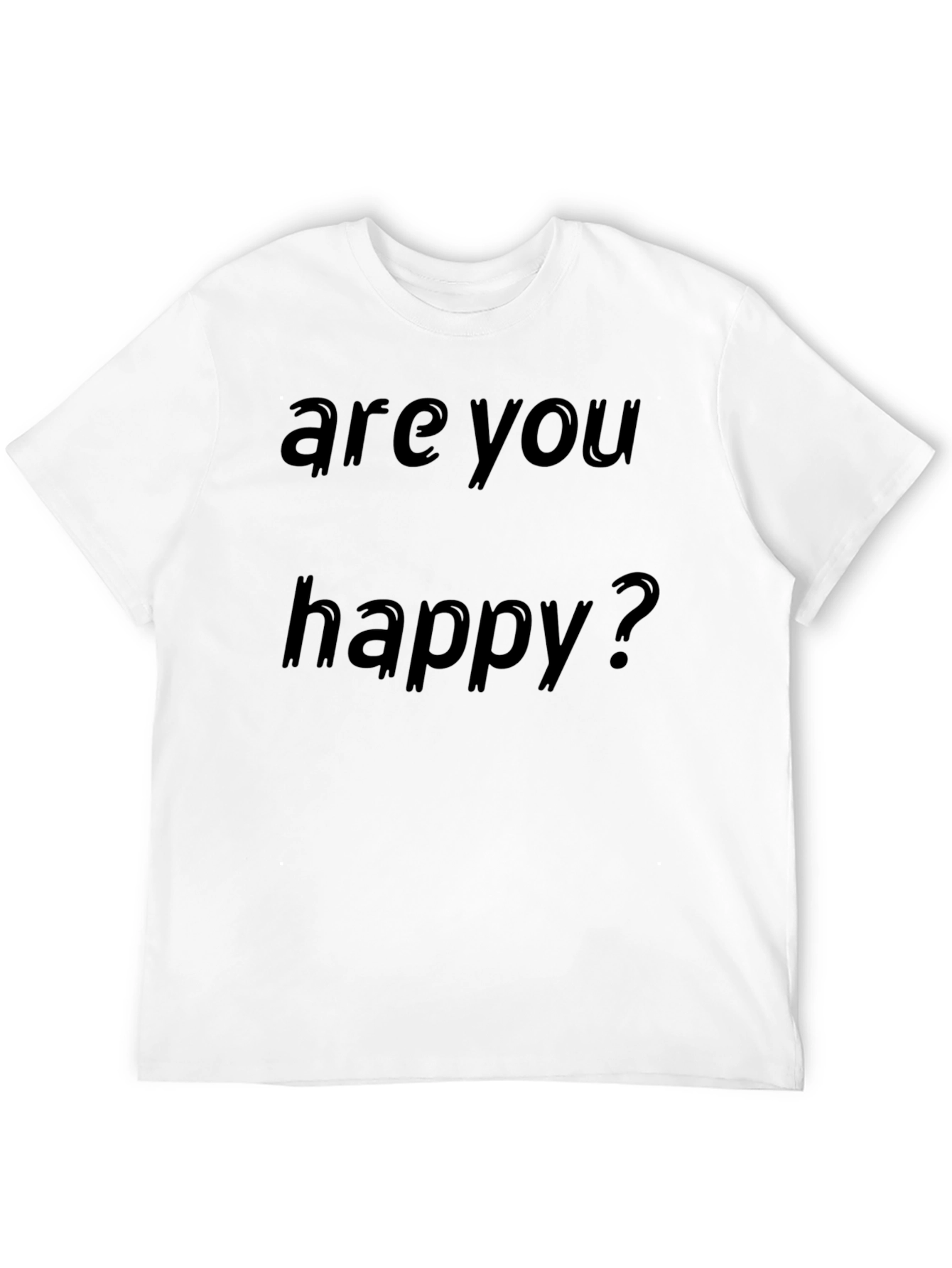 Are You Happy? Black Graphic Tee