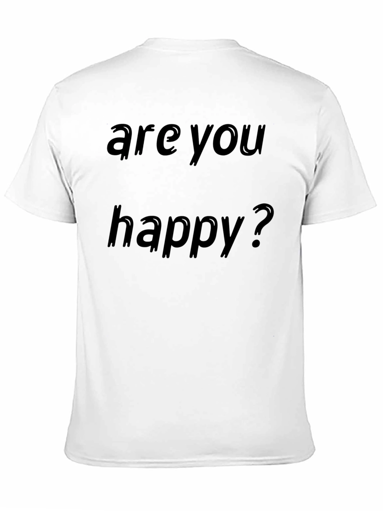 Are You Happy? Black Graphic Tee