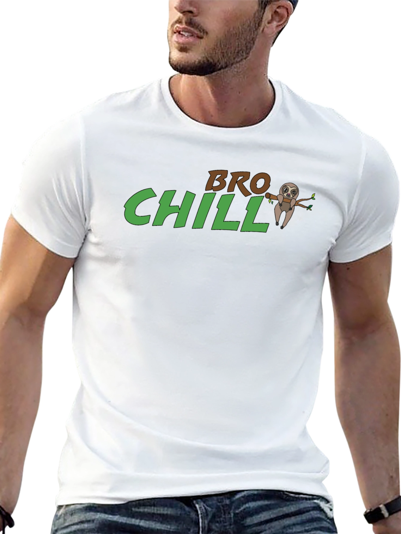 Bro Chill Sloth T-Shirt - Relaxed Casual Wear