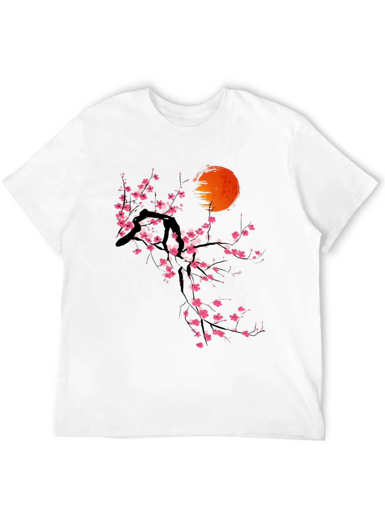 Cherry Blossom Sunset T-Shirt - Artistic Graphic Tee