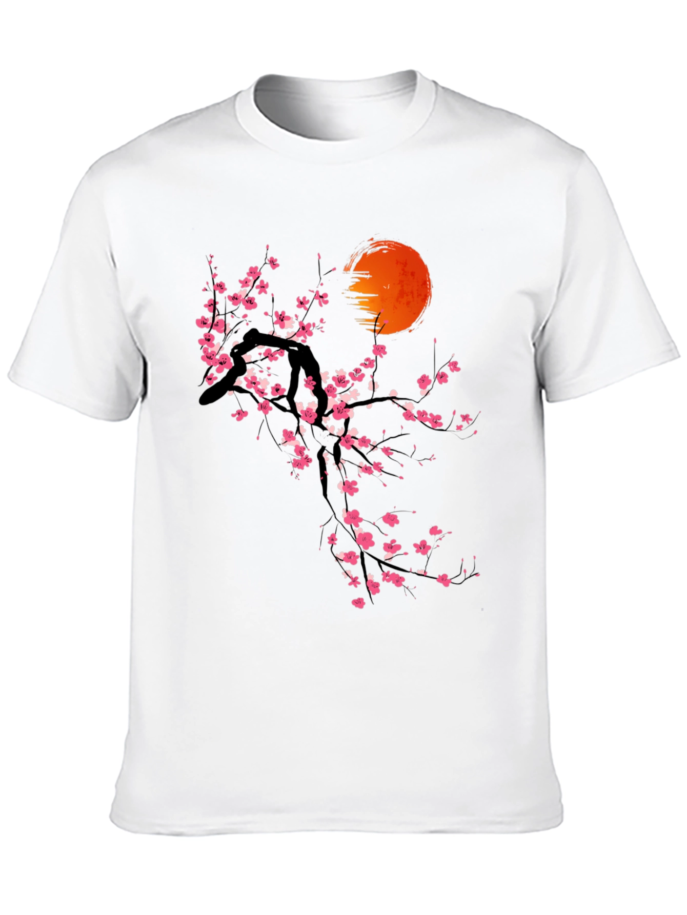Cherry Blossom Sunset T-Shirt - Artistic Graphic Tee