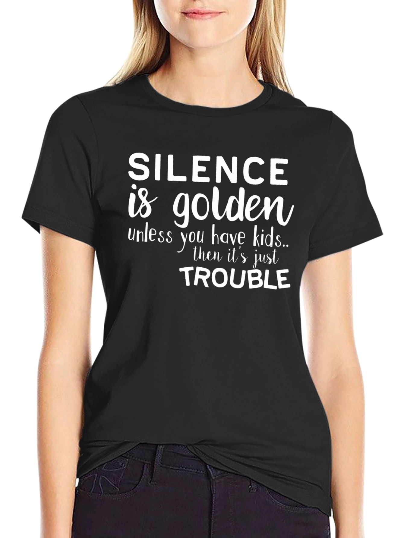 Silence is Golden Novelty Graphic Tee