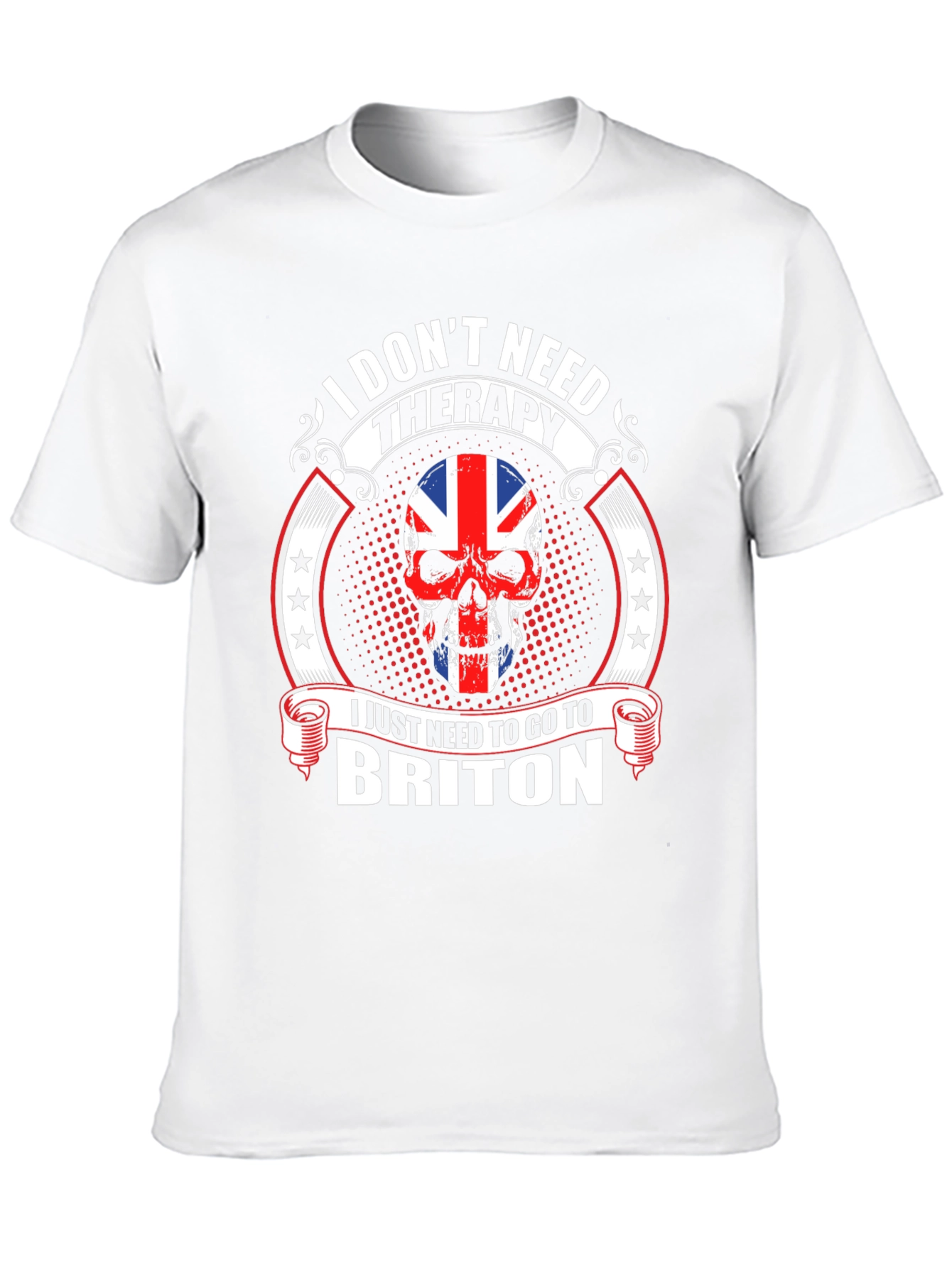 Briton Skull Graphic Tee - No Therapy Needed!