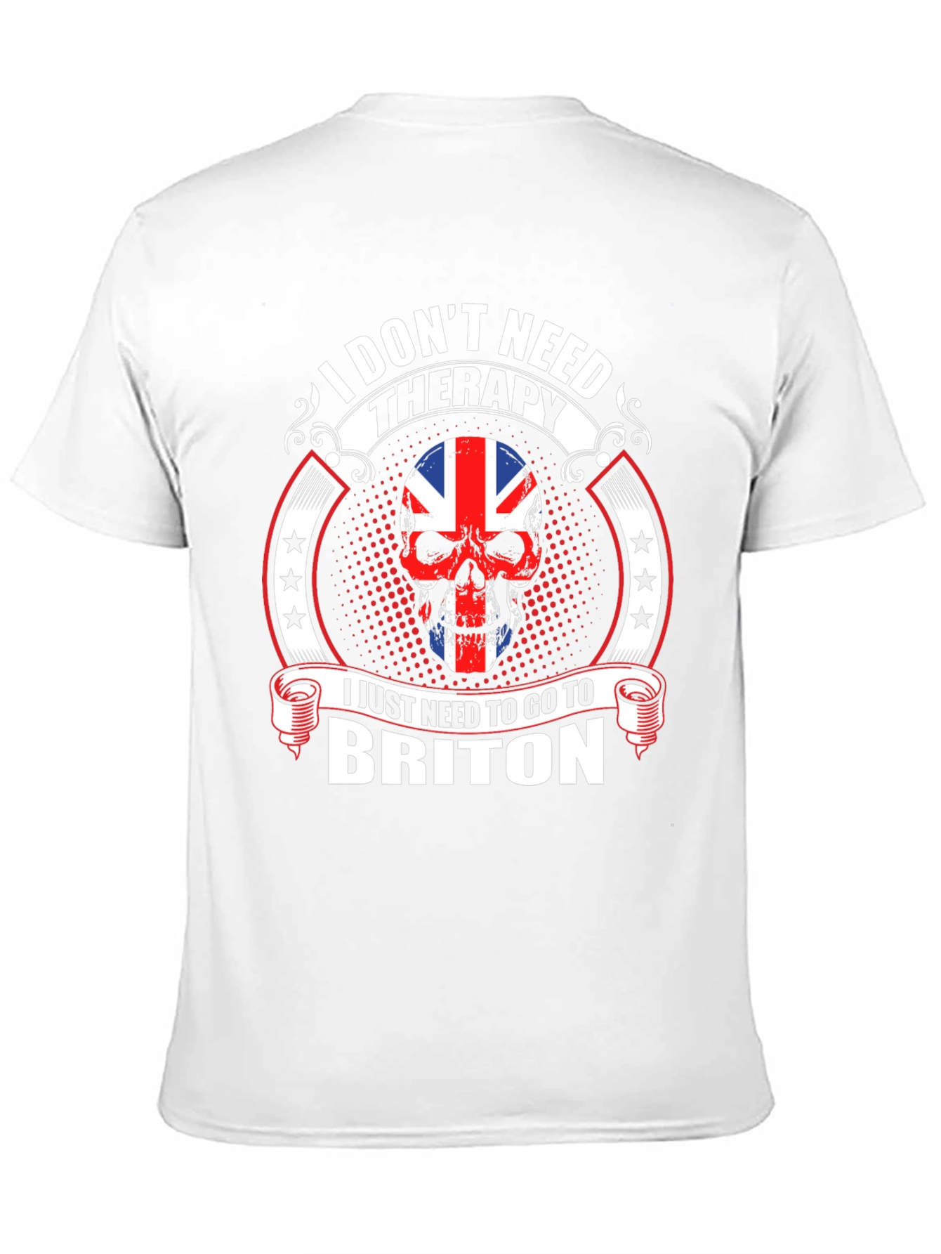 Briton Skull Graphic Tee - No Therapy Needed!