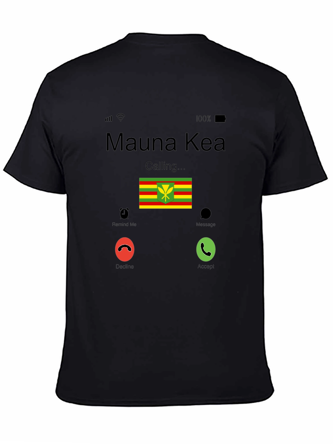 Mauna Kea Calling T-Shirt - Hawaiian Flag Design