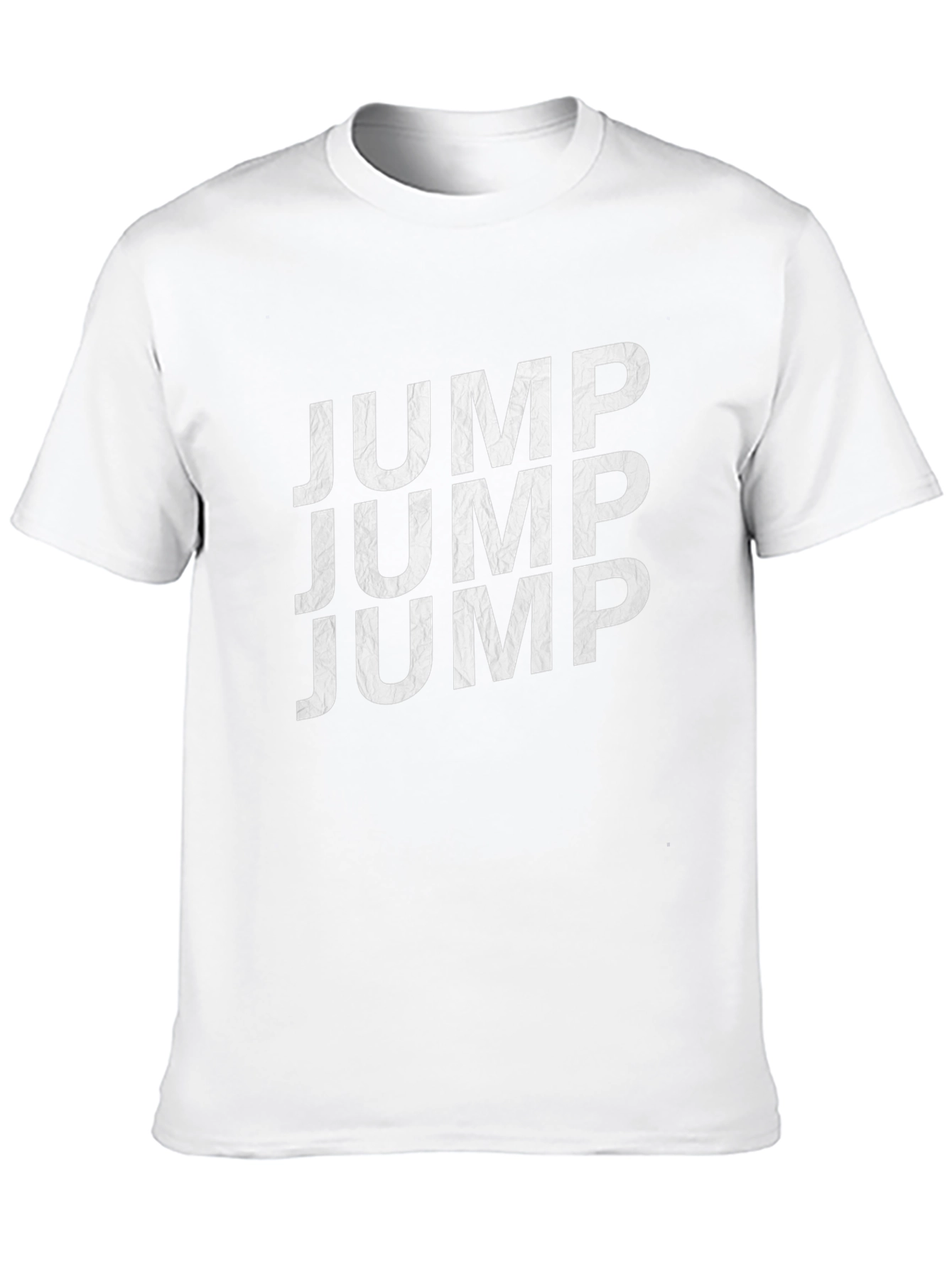 Jump Text Black Cotton Crew Neck Tee
