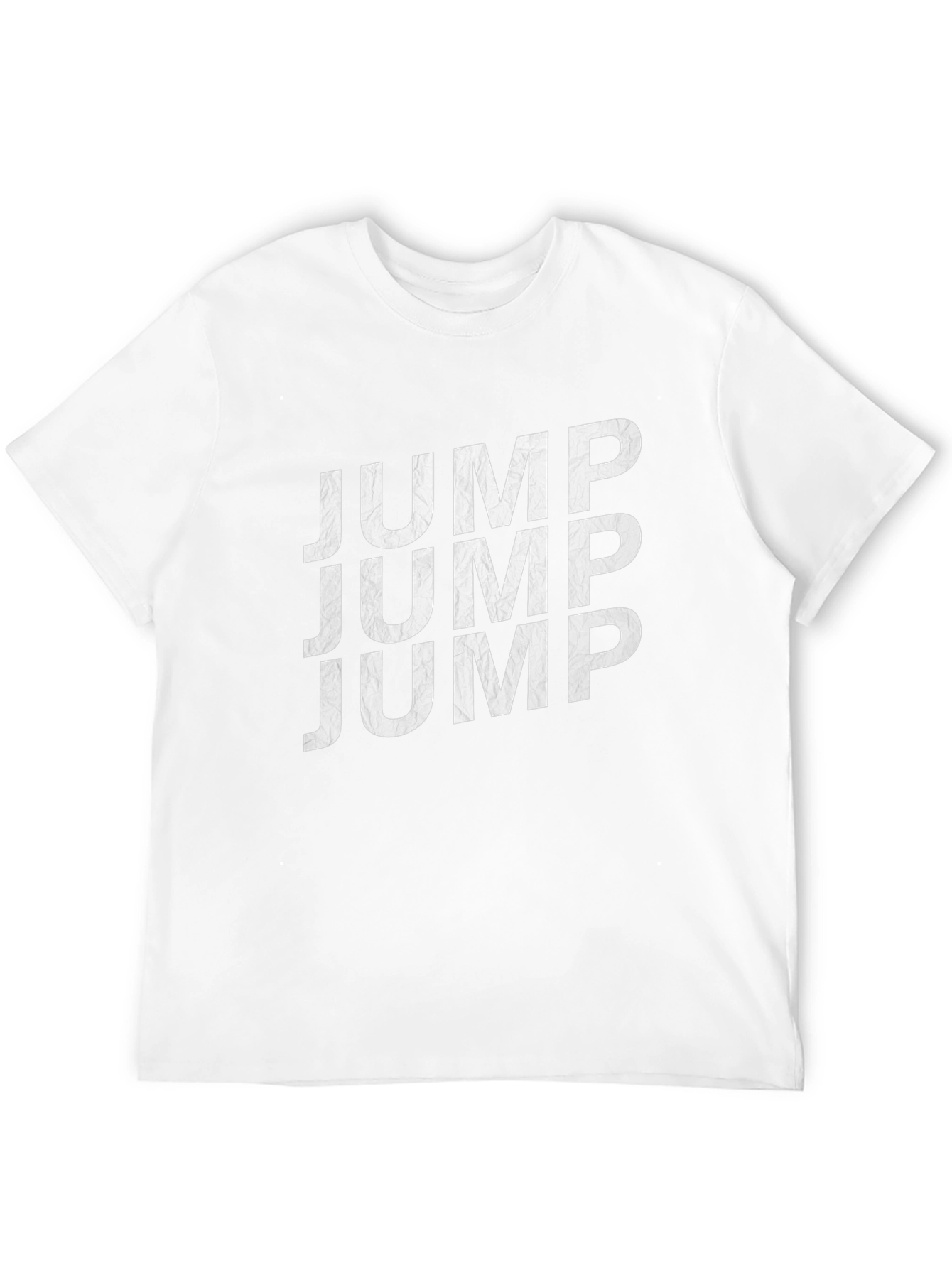 Jump Text Black Cotton Crew Neck Tee