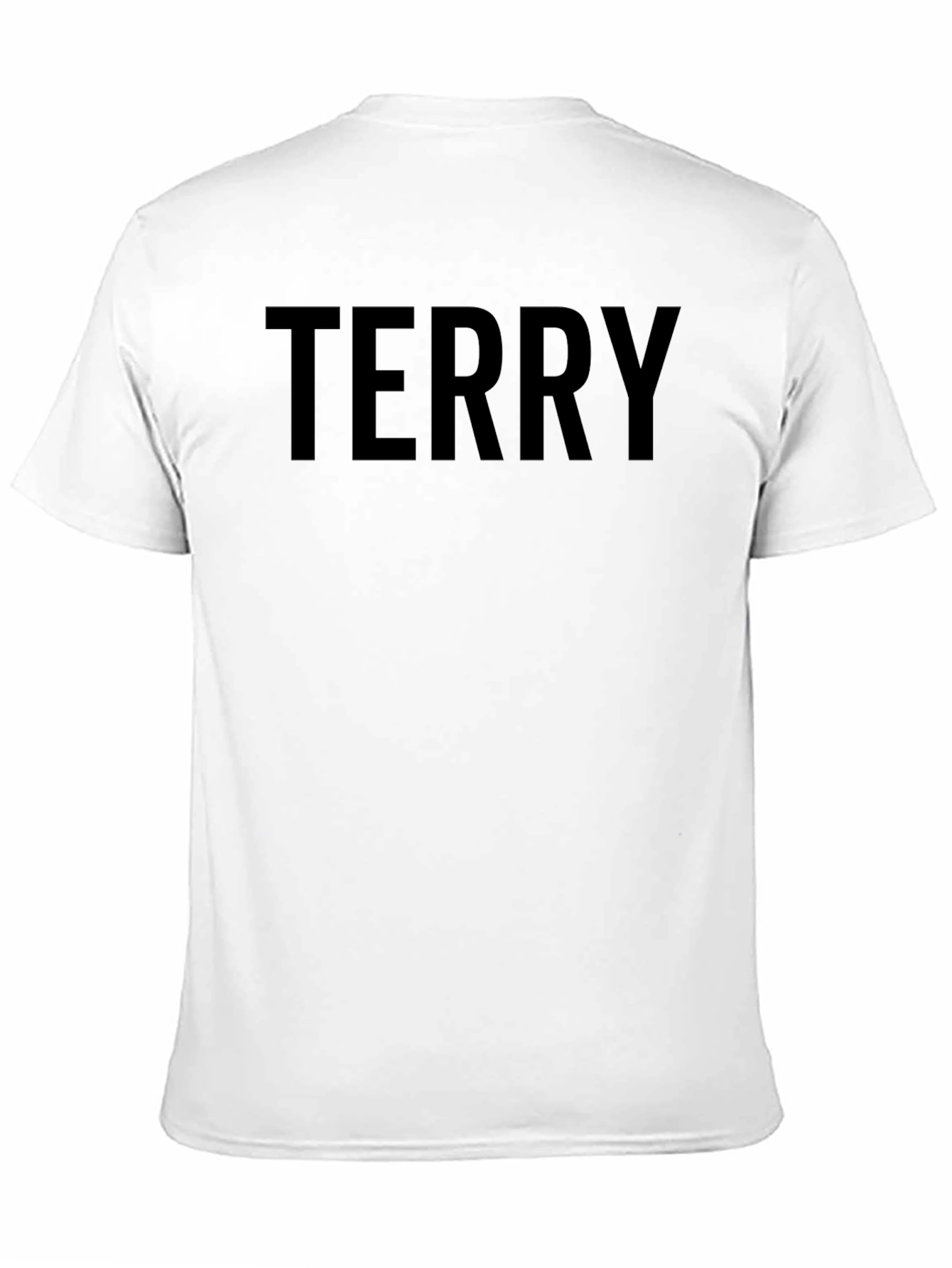 Terry Black T-Shirt - Custom Name Tee
