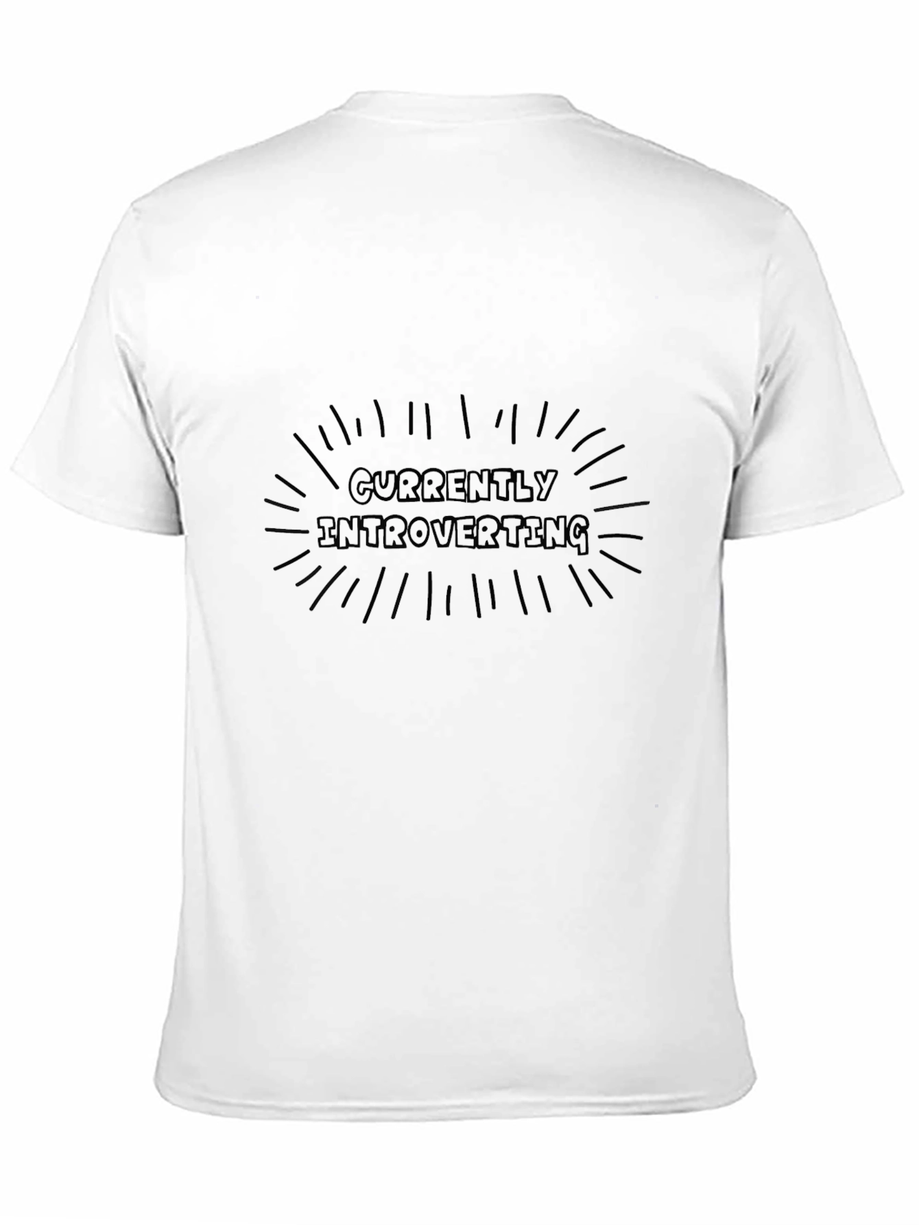 Introverting Graphic Tee - Black Cotton Comfort