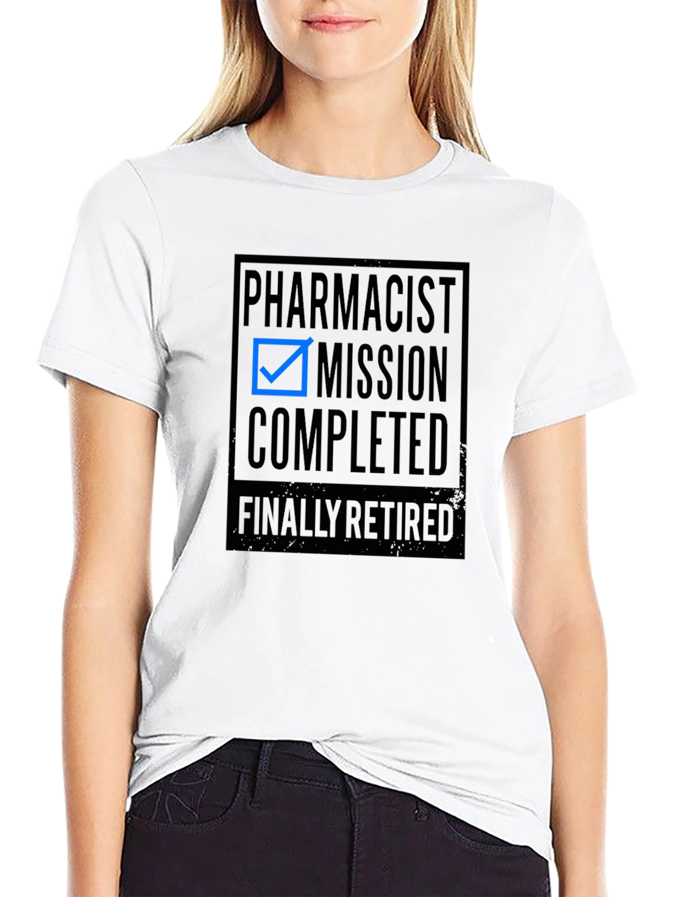Pharmacist Mission Completed Retired Black T-Shirt