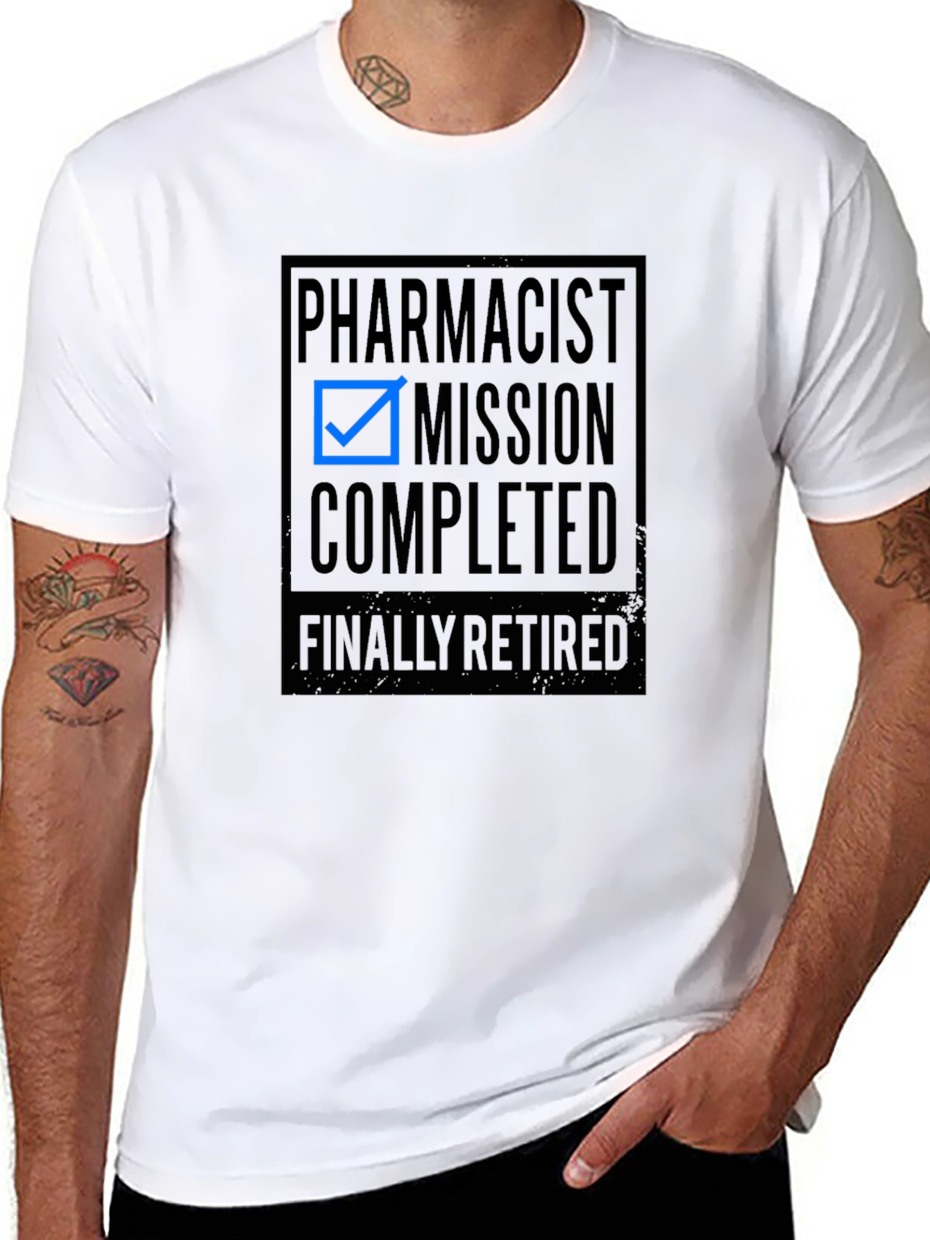 Pharmacist Mission Completed Retired Black T-Shirt