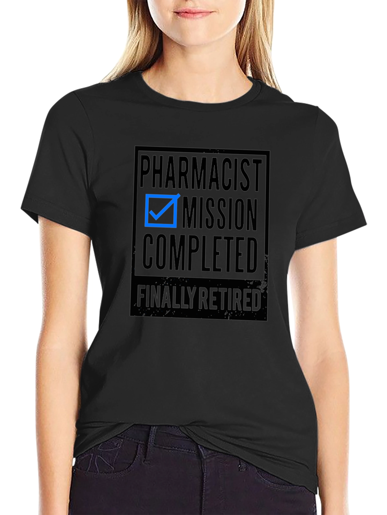 Pharmacist Mission Completed Retired Black T-Shirt