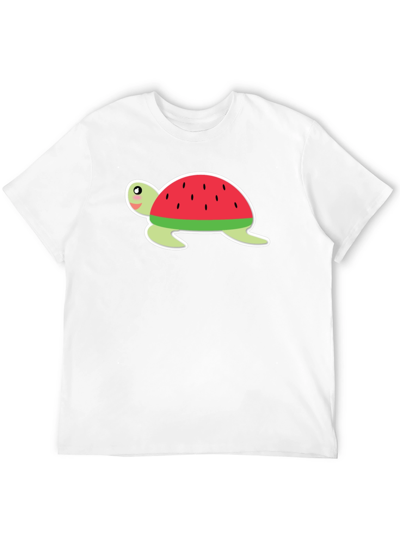 Watermelon Turtle Black T-Shirt