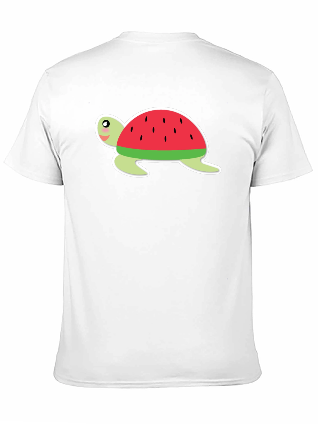 Watermelon Turtle Black T-Shirt