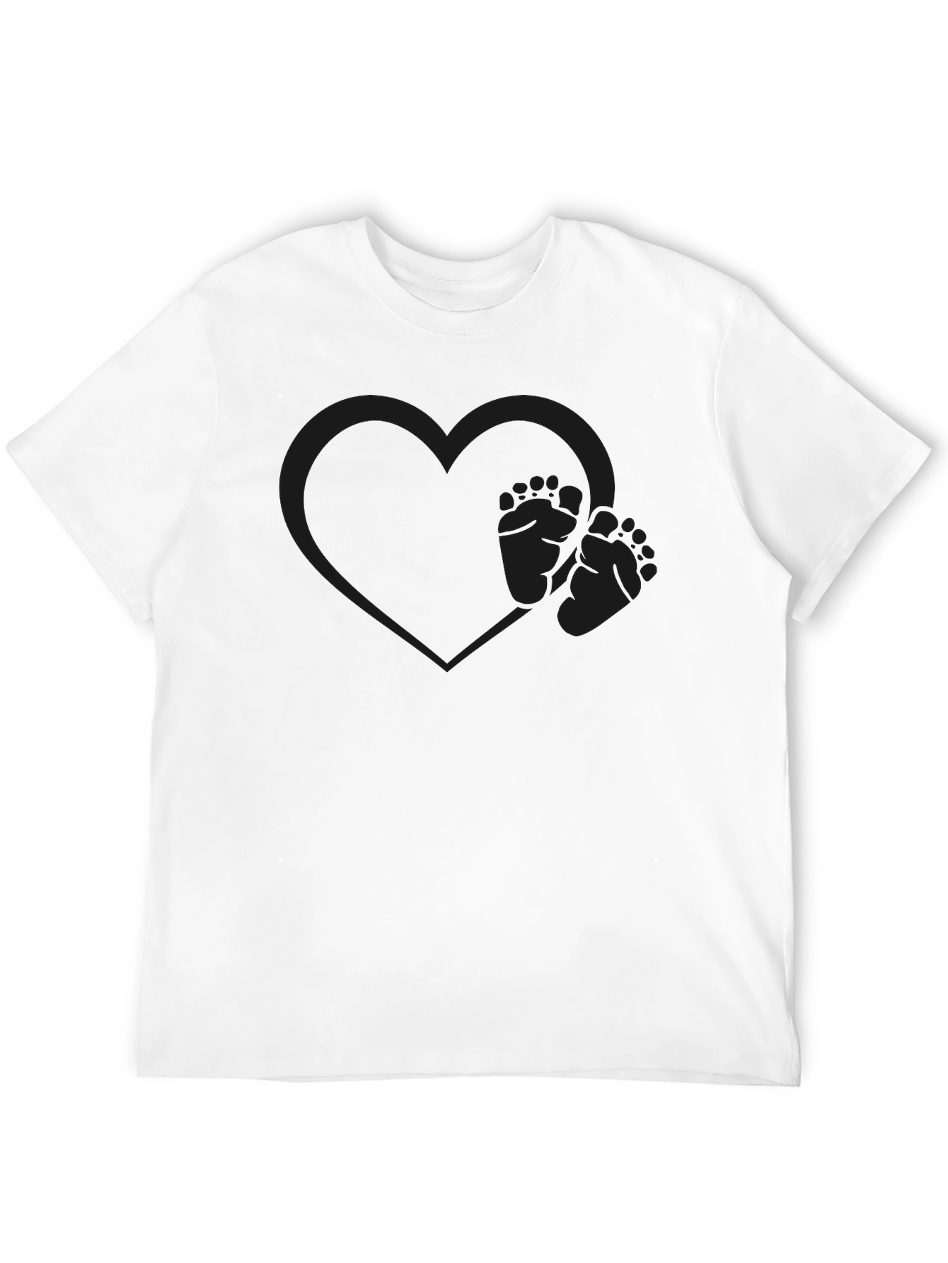 Heart & Footprints Graphic T-Shirt