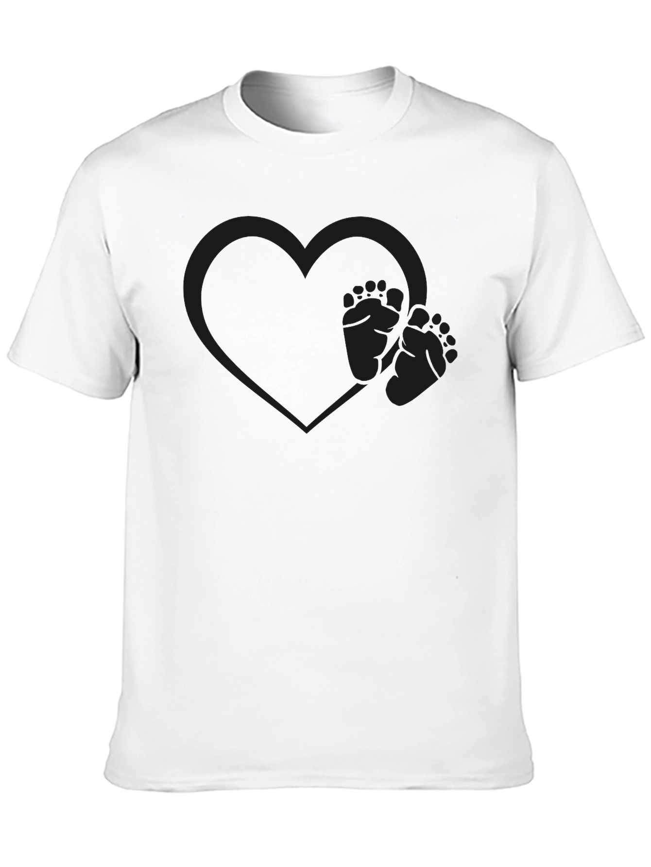 Heart & Footprints Graphic T-Shirt