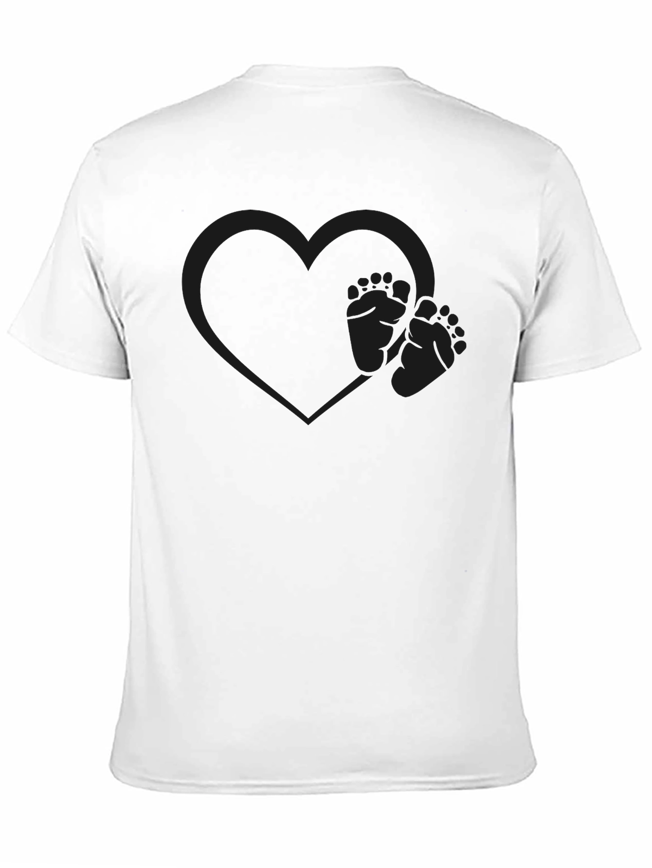 Heart & Footprints Graphic T-Shirt