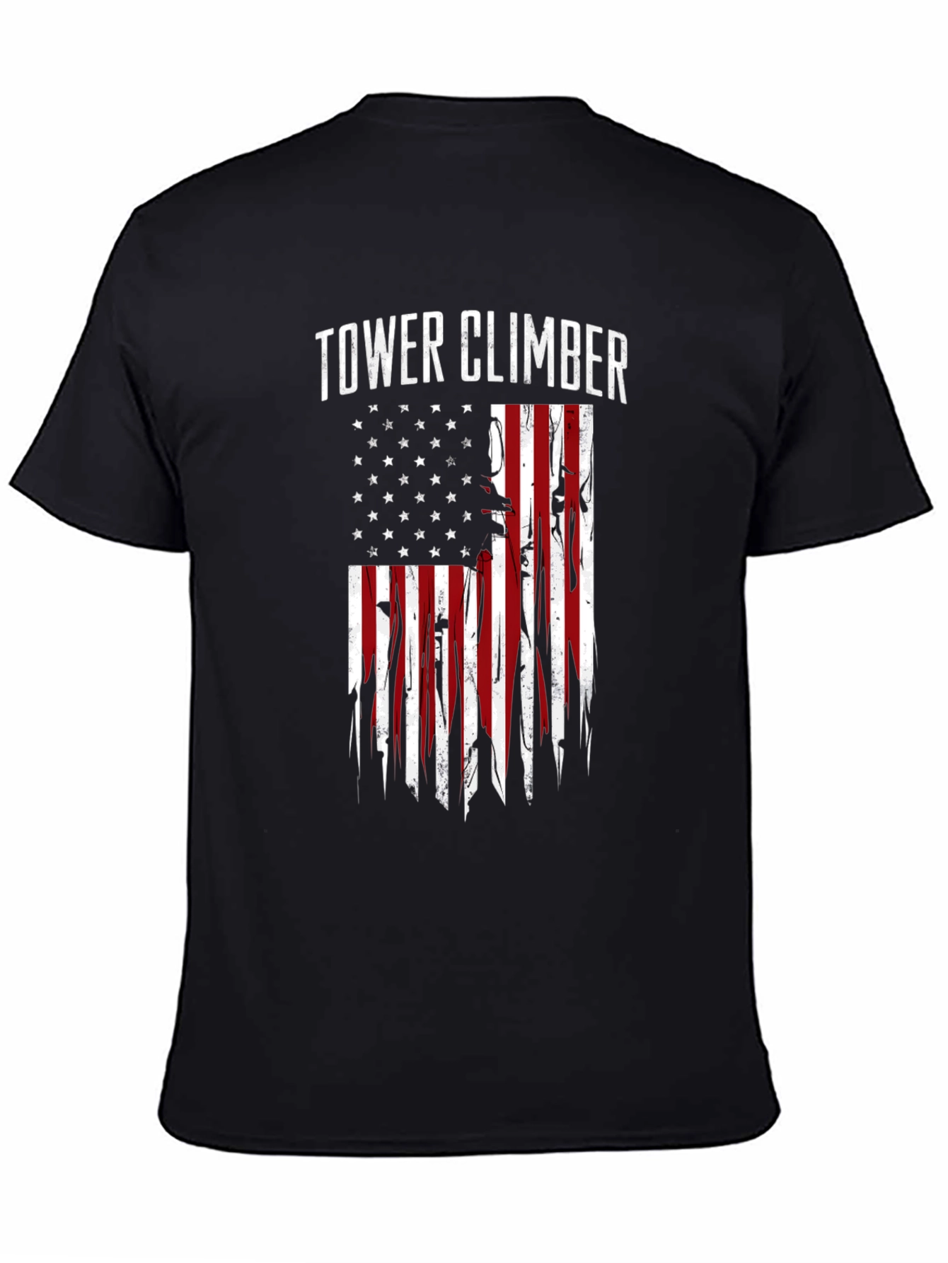 Tower Climber American Flag Graphic Tee