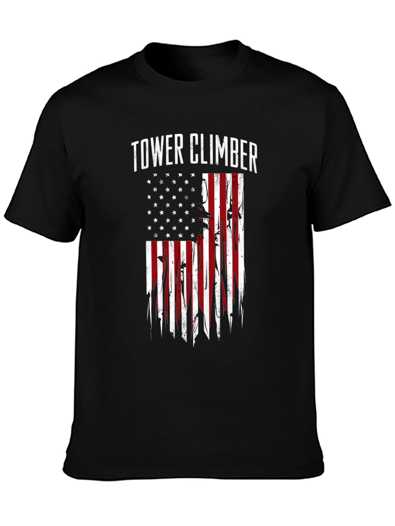 Tower Climber American Flag Graphic Tee