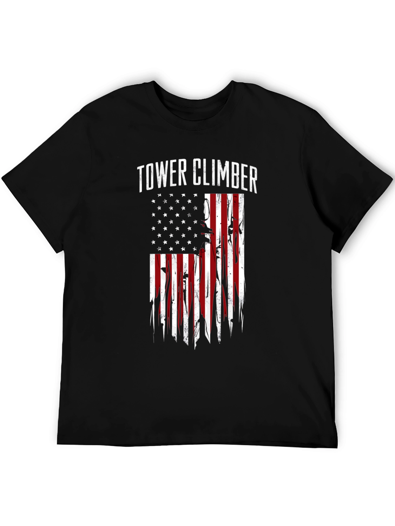 Tower Climber American Flag Graphic Tee