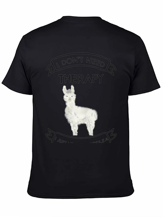 Alpaca Therapy T-Shirt - Funny Llama Graphic Tee