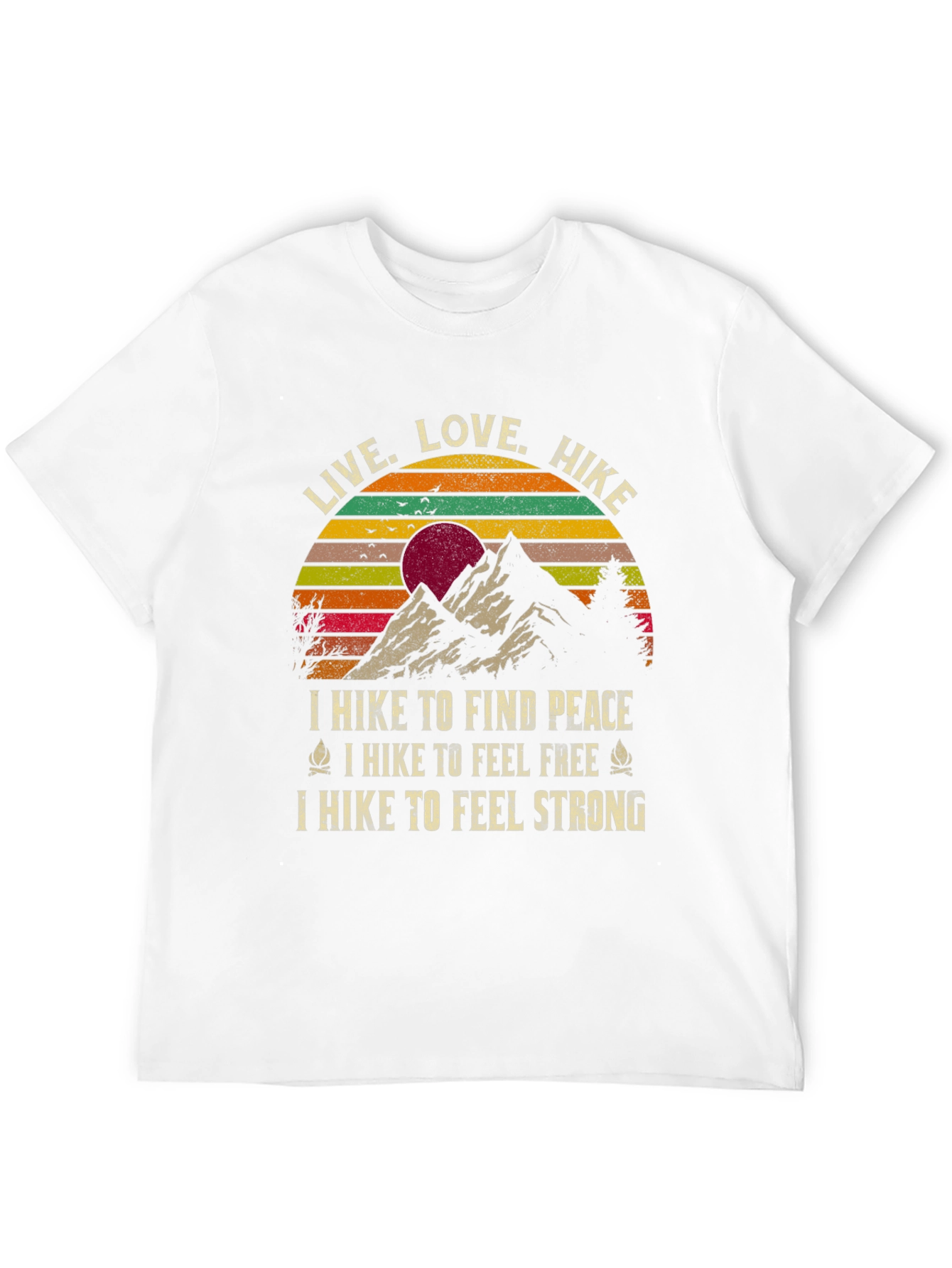 Live Love Hike Graphic Tee - Mountain Adventure T-Shirt