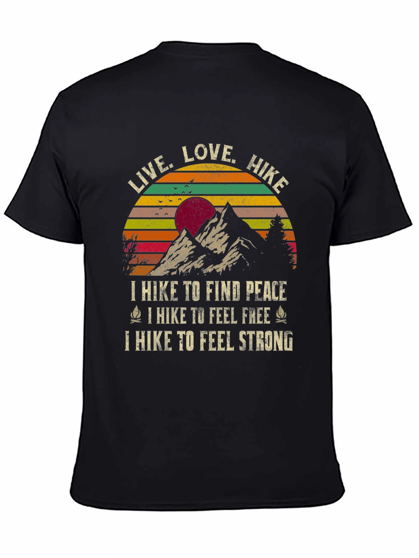 Live Love Hike Graphic Tee - Mountain Adventure T-Shirt