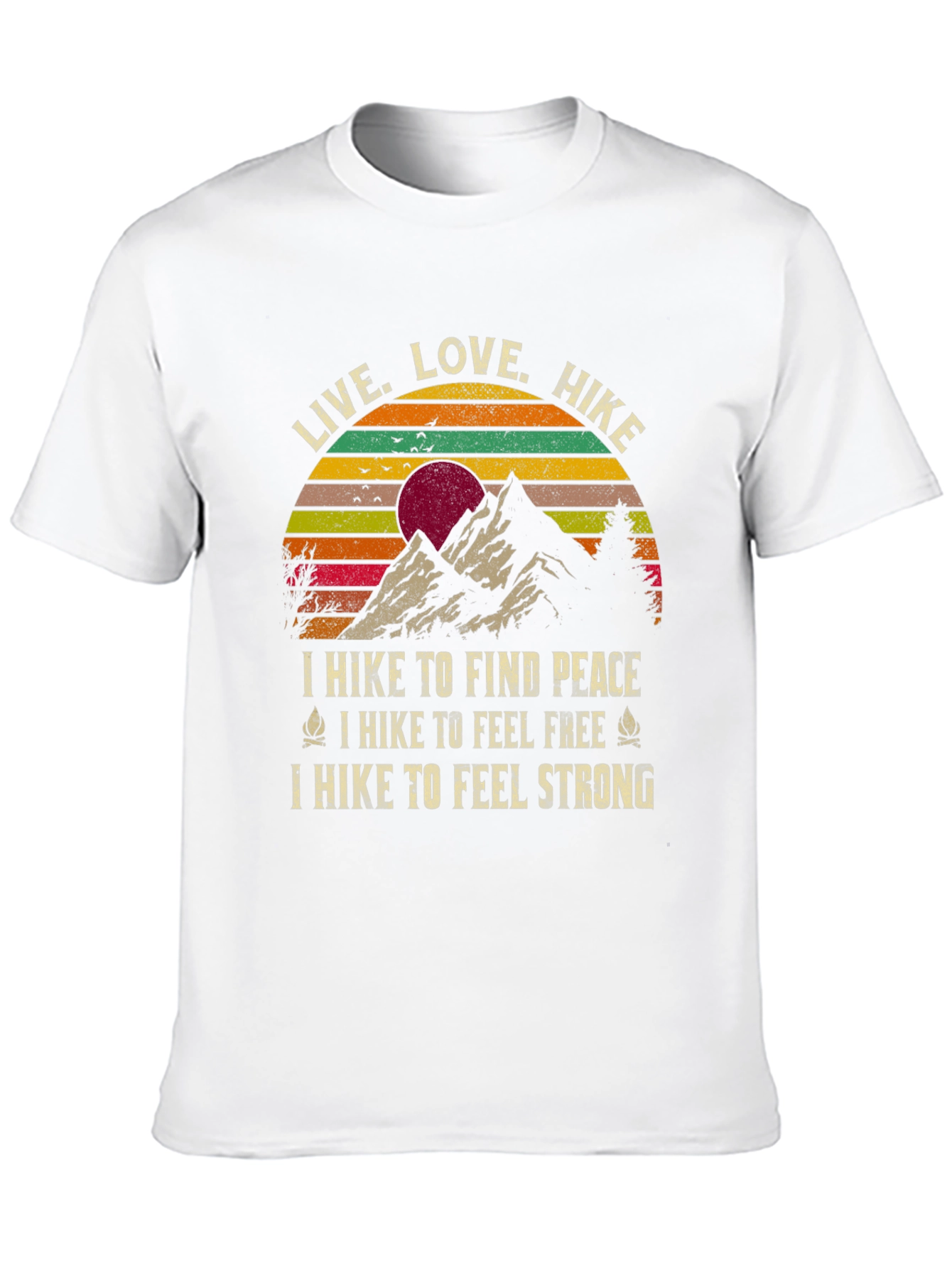 Live Love Hike Graphic Tee - Mountain Adventure T-Shirt