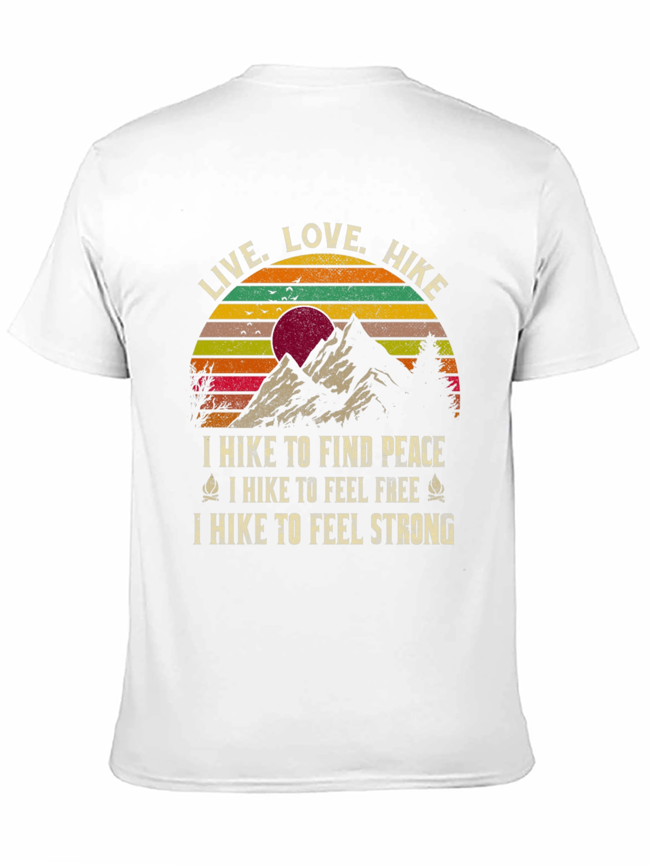 Live Love Hike Graphic Tee - Mountain Adventure T-Shirt